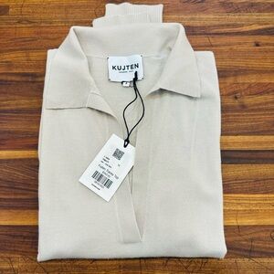 NWT - Kujten Cashmere Tracey Sweater - Beige Pink - Large